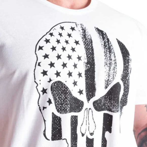 Gasp Skull Standard Tee, White - Picture 3 of 4